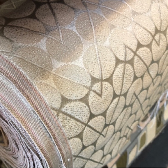 Beacon Hill Corbusier Slate Stunning Silver Geometric Luxury Fabric - Picture 1 of 9